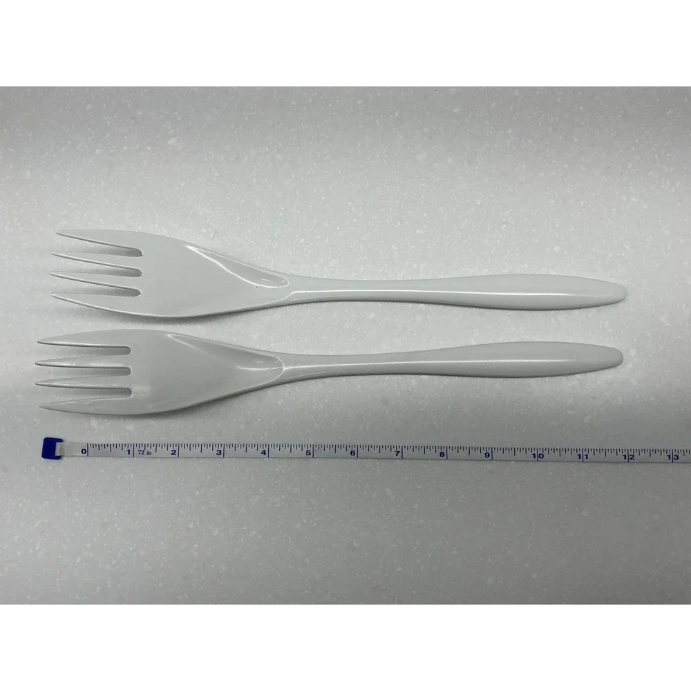 Lot of 2 Vintage Hutzler Kitchen Serving Forks White